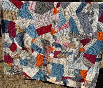 Scrappy Abstract Patchwork Quilt