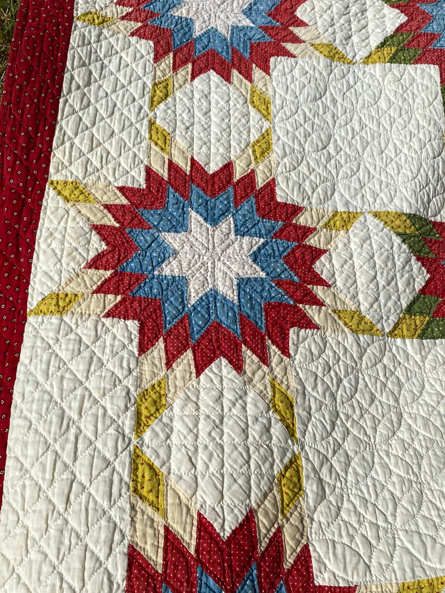 Touching Star in a Star Quilt SOLD