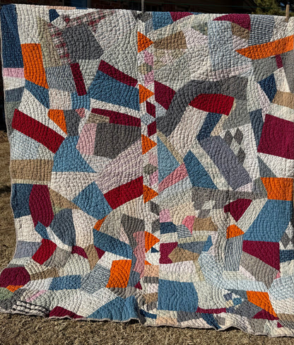 Scrappy Abstract Patchwork Quilt