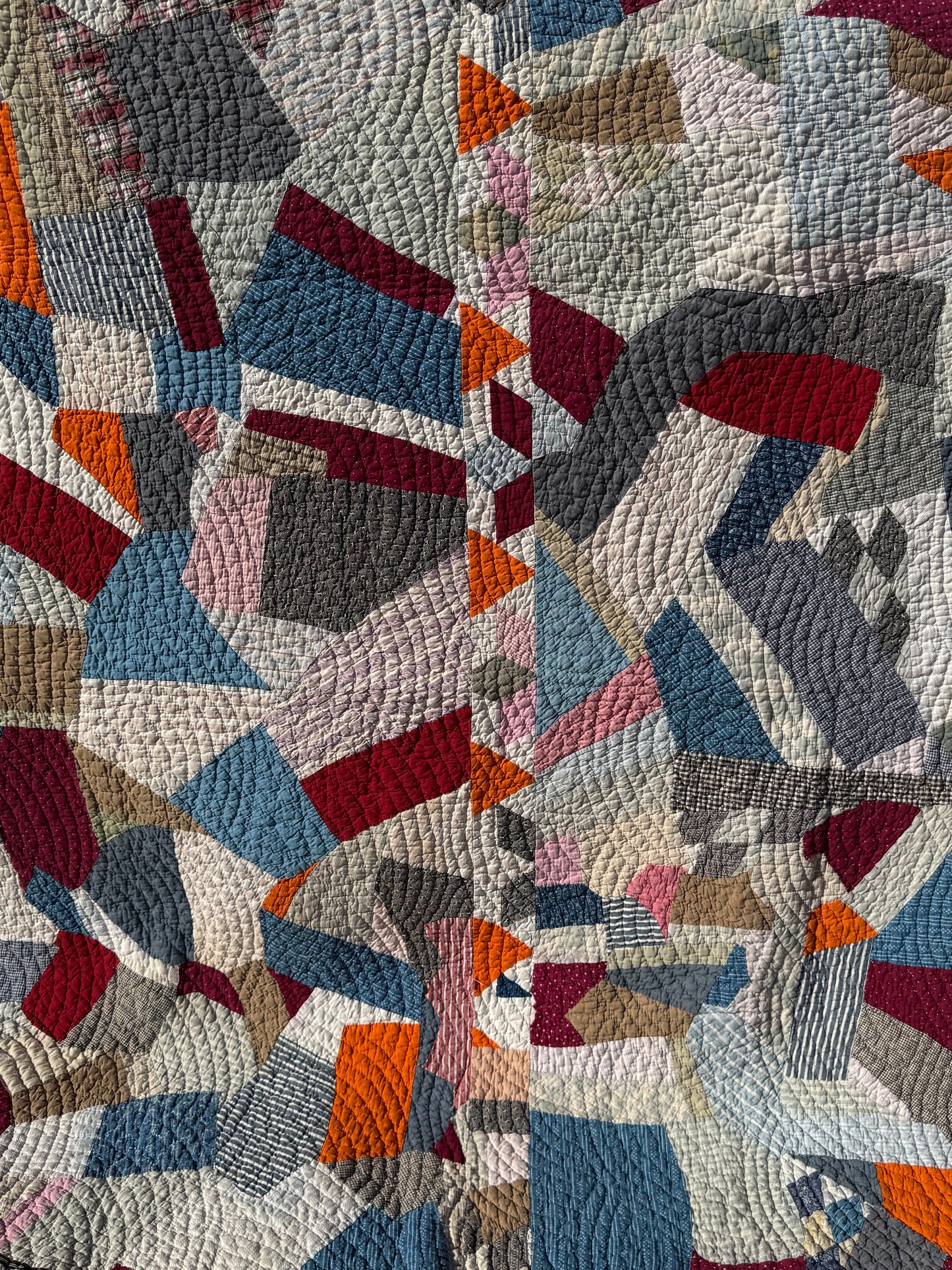 Scrappy Abstract Patchwork Quilt