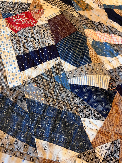 Scrappy Abstract Confetti Cotton Crazy Quilt