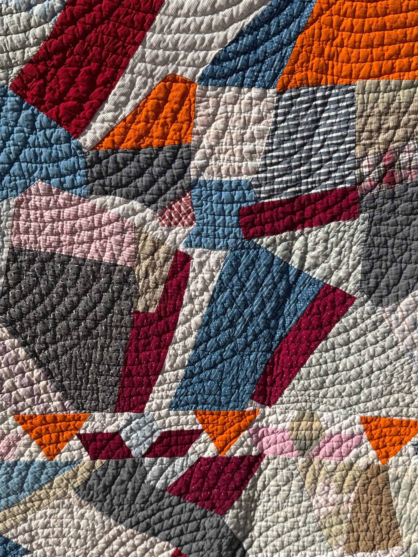 Scrappy Abstract Patchwork Quilt