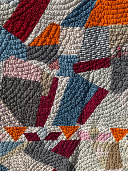 Scrappy Abstract Patchwork Quilt