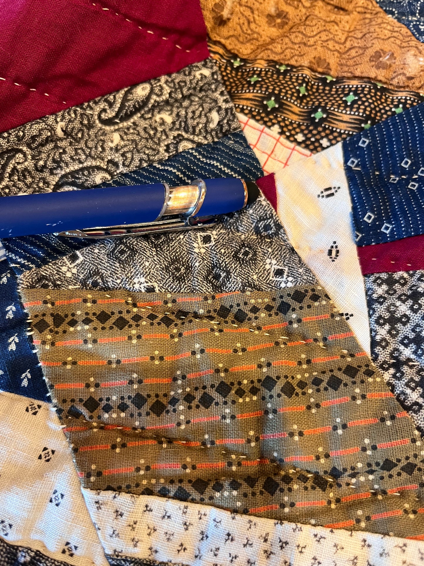 Scrappy Abstract Confetti Cotton Crazy Quilt