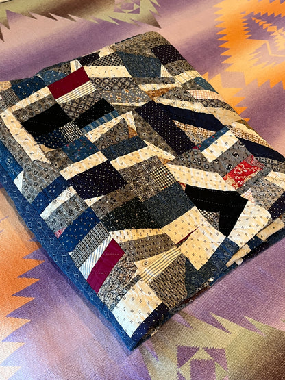 Scrappy Abstract Confetti Cotton Crazy Quilt