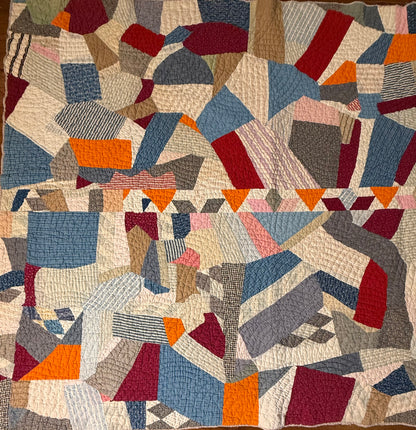 Scrappy Abstract Patchwork Quilt