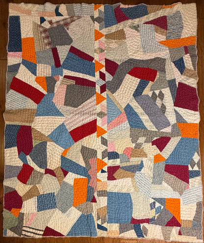 Scrappy Abstract Patchwork Quilt