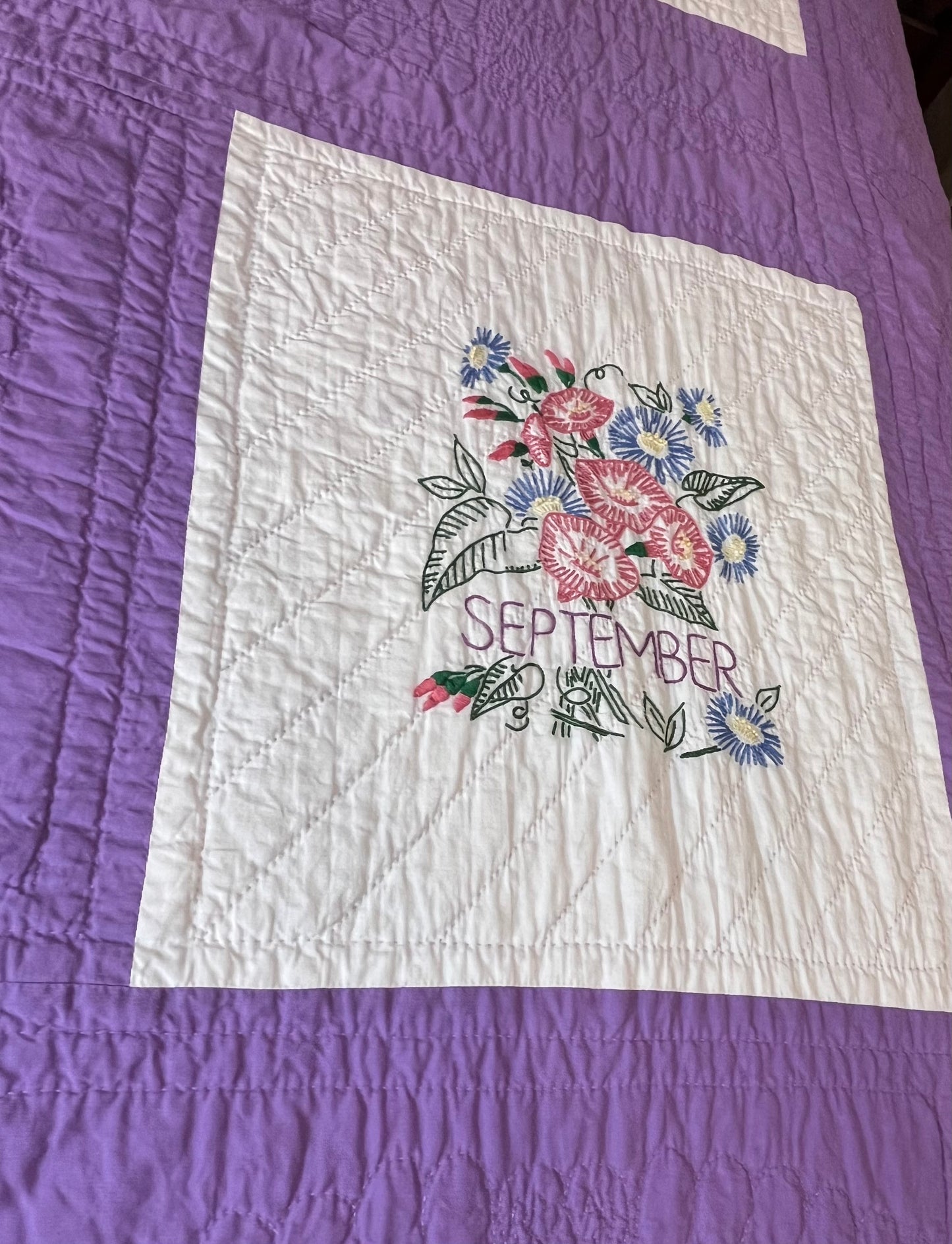 Months and Flowers of the Year Quilt