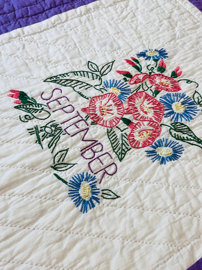 Months and Flowers of the Year Quilt