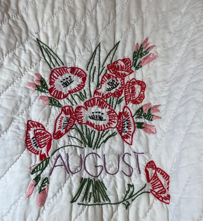 Months and Flowers of the Year Quilt