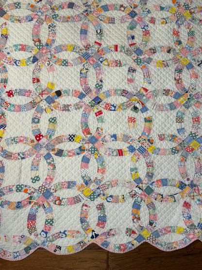 Small Scale Double Wedding Ring Quilt