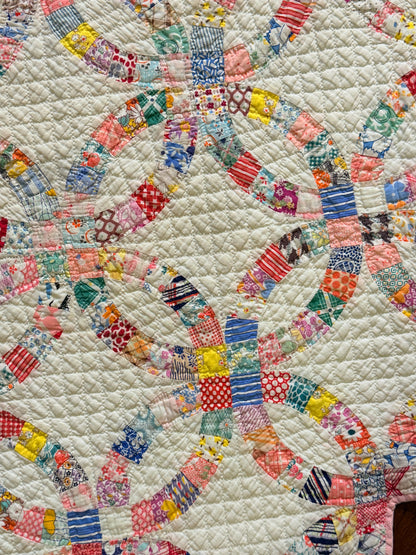 Small Scale Double Wedding Ring Quilt