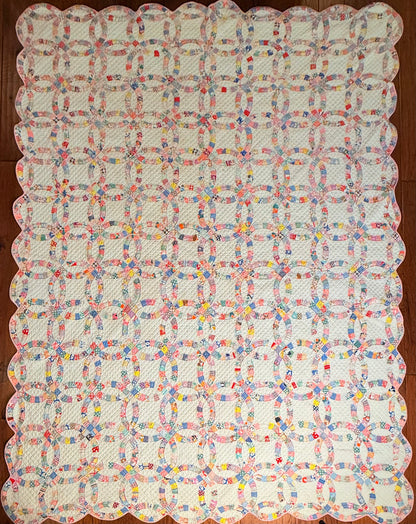 Small Scale Double Wedding Ring Quilt