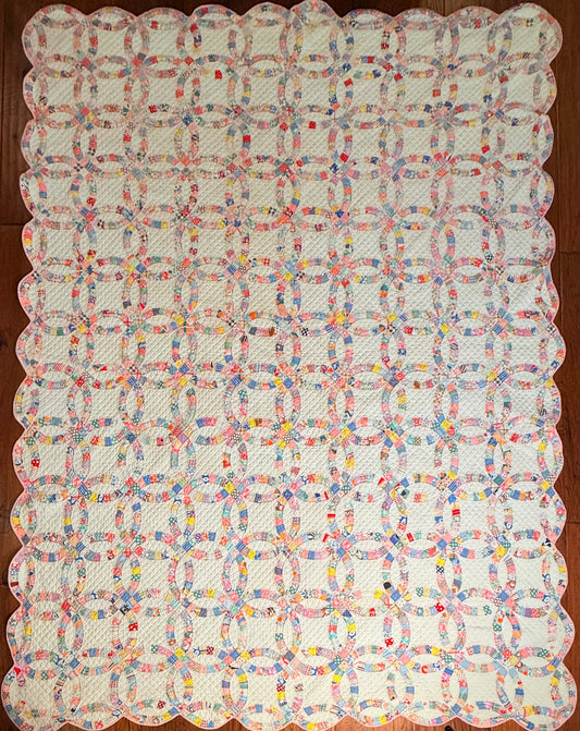 Small Scale Double Wedding Ring Quilt
