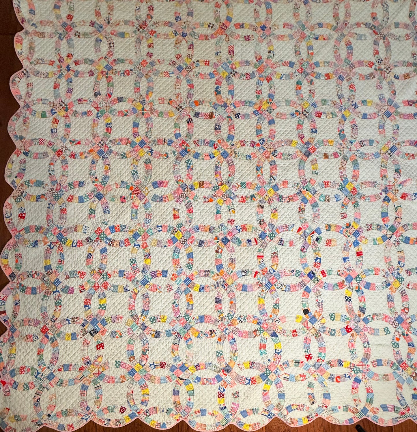 Small Scale Double Wedding Ring Quilt