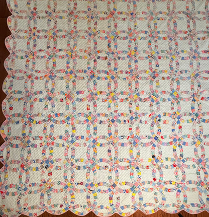 Small Scale Double Wedding Ring Quilt