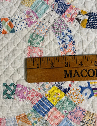 Small Scale Double Wedding Ring Quilt