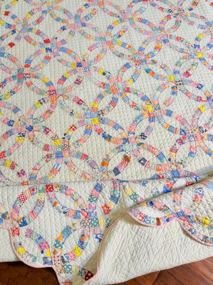 Small Scale Double Wedding Ring Quilt