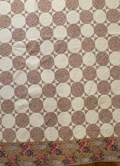 A Standout Chintz Octagons Quilt with Border