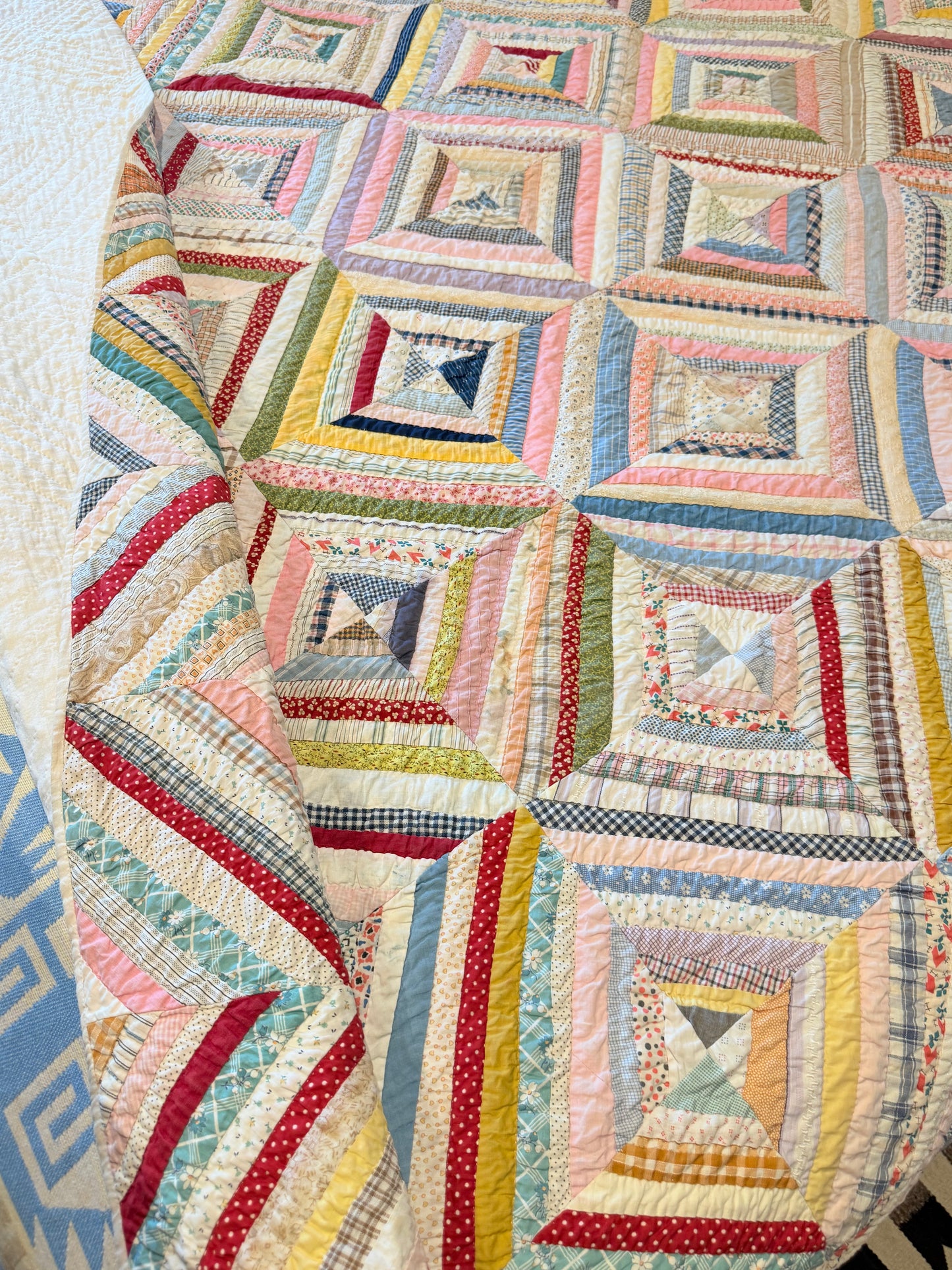 Scrappy String Square Quilt
