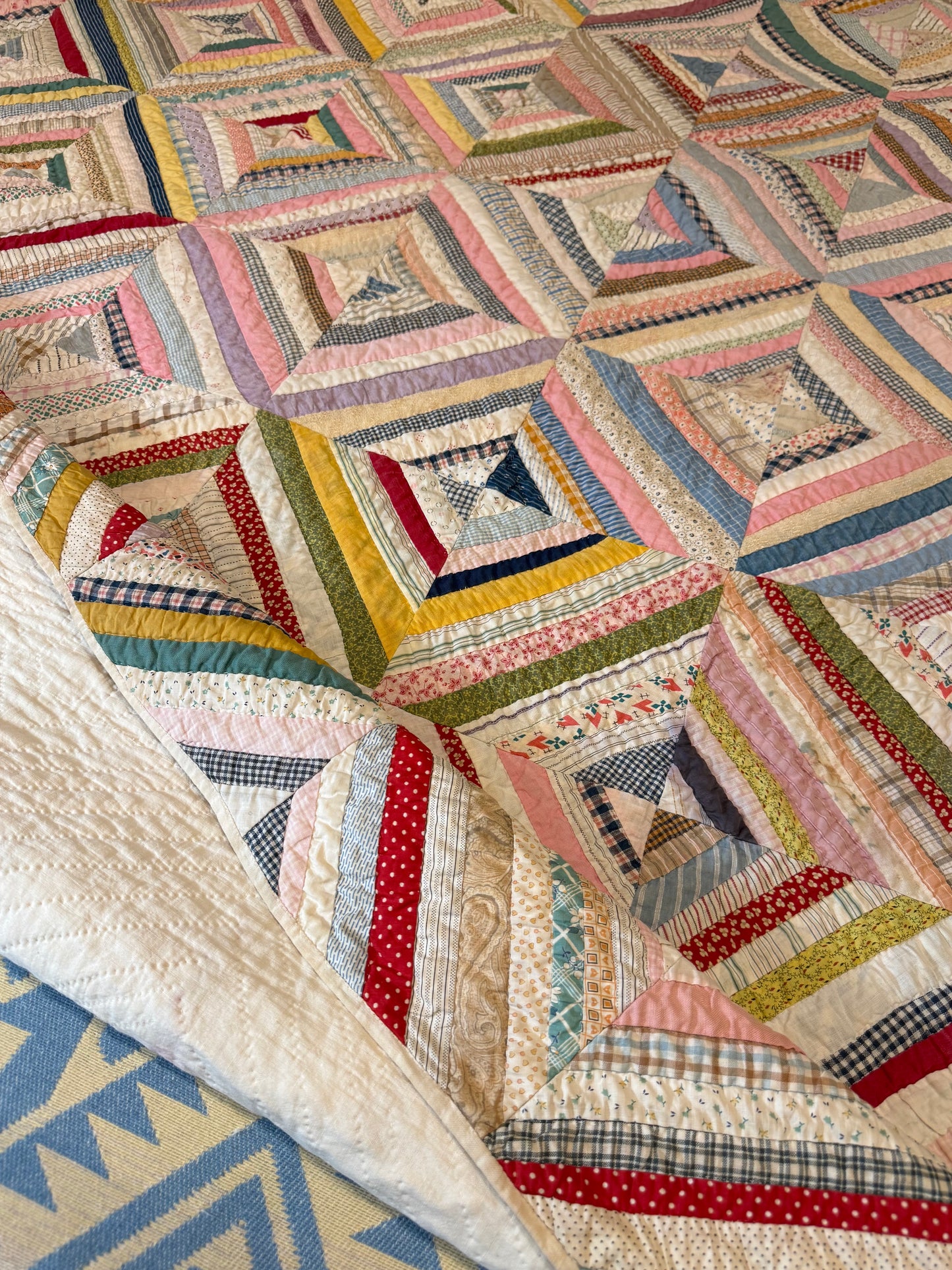 Scrappy String Square Quilt