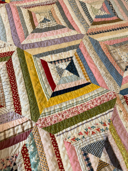 Scrappy String Square Quilt
