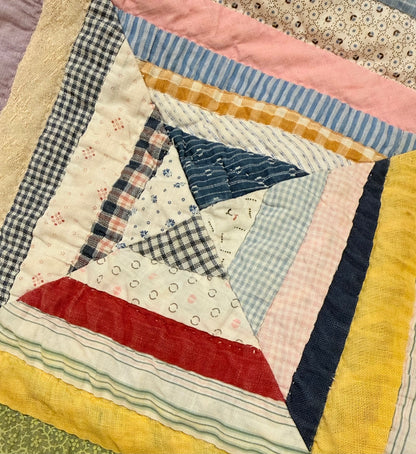 Scrappy String Square Quilt