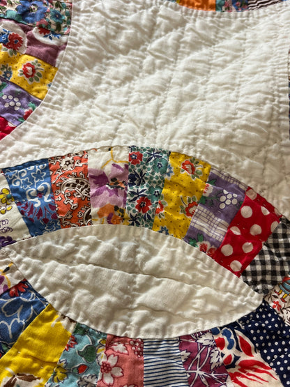 Scrappy Double Wedding Ring Quilt