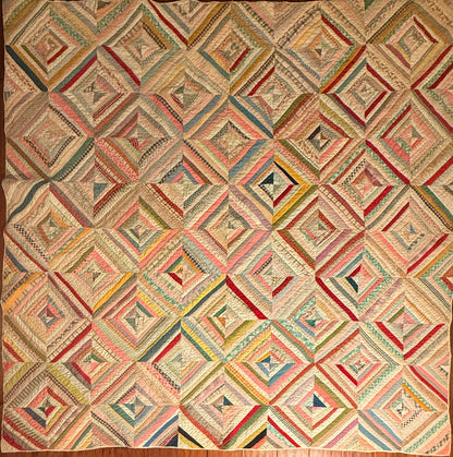 Scrappy String Square Quilt