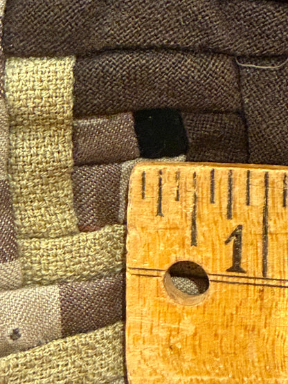 Outstanding Miniature Scale Unique Pattern Log Cabin Quilt
