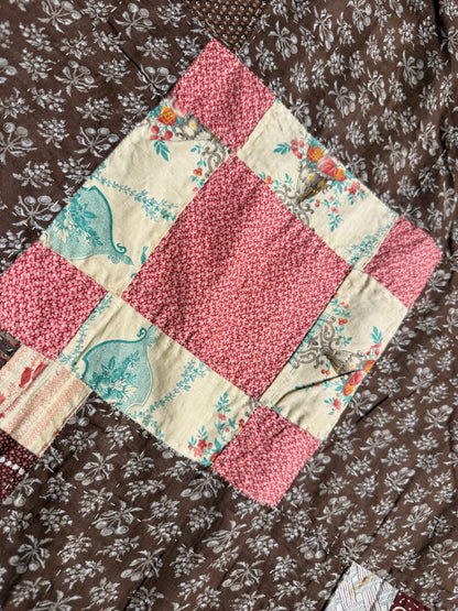 Early Variable 9 Block Patchwork Quilt