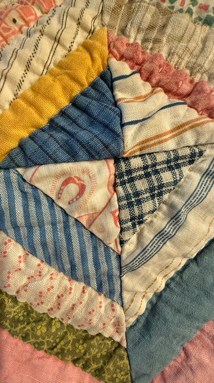 Scrappy String Square Quilt