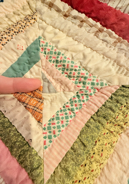 Scrappy String Square Quilt