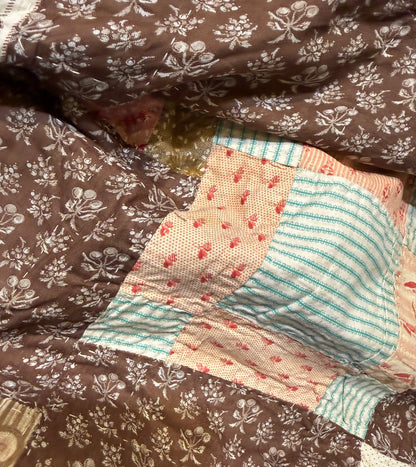 Early Variable 9 Block Patchwork Quilt