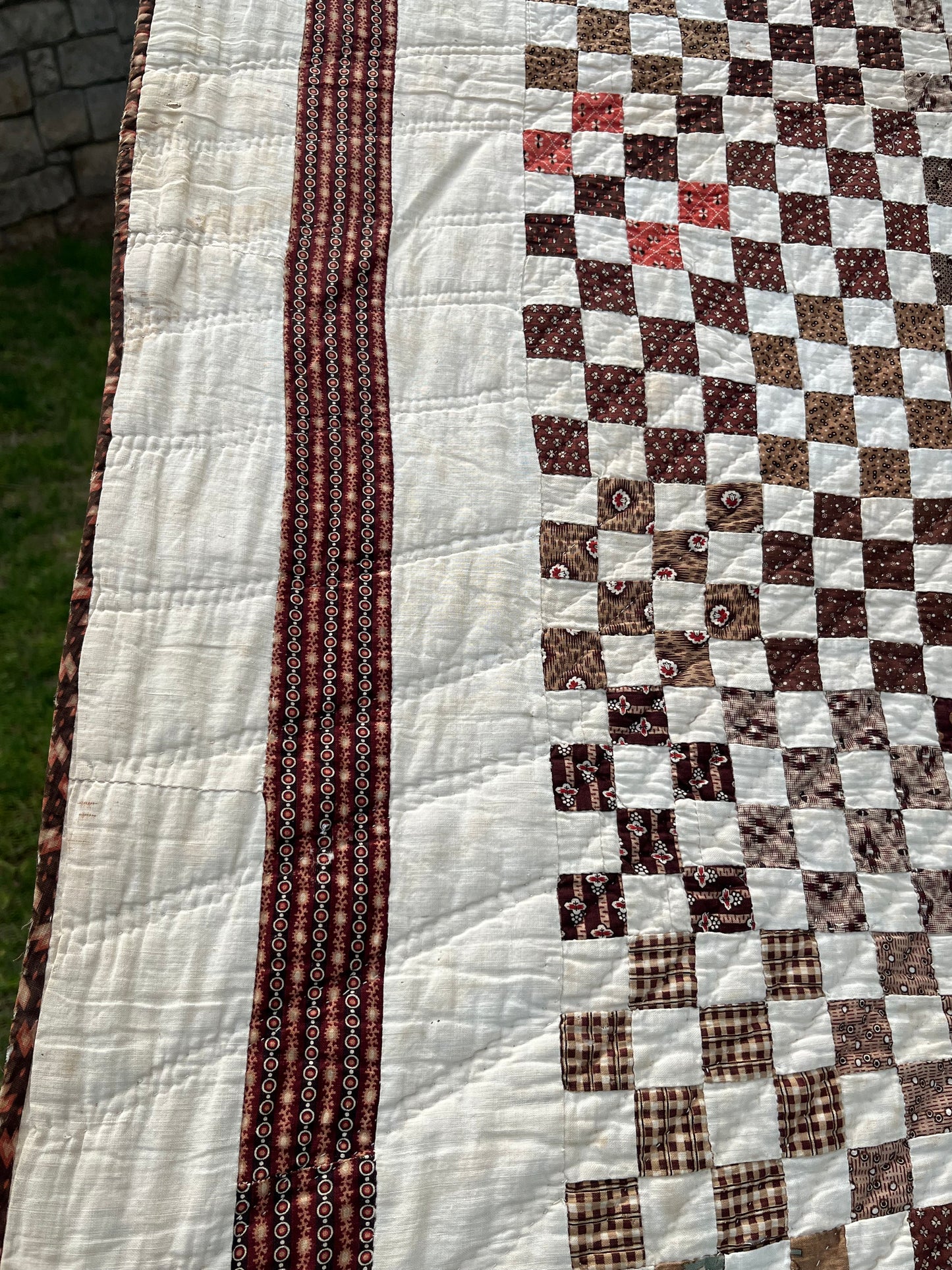 Early Postage  Stamp One Patch Quilt