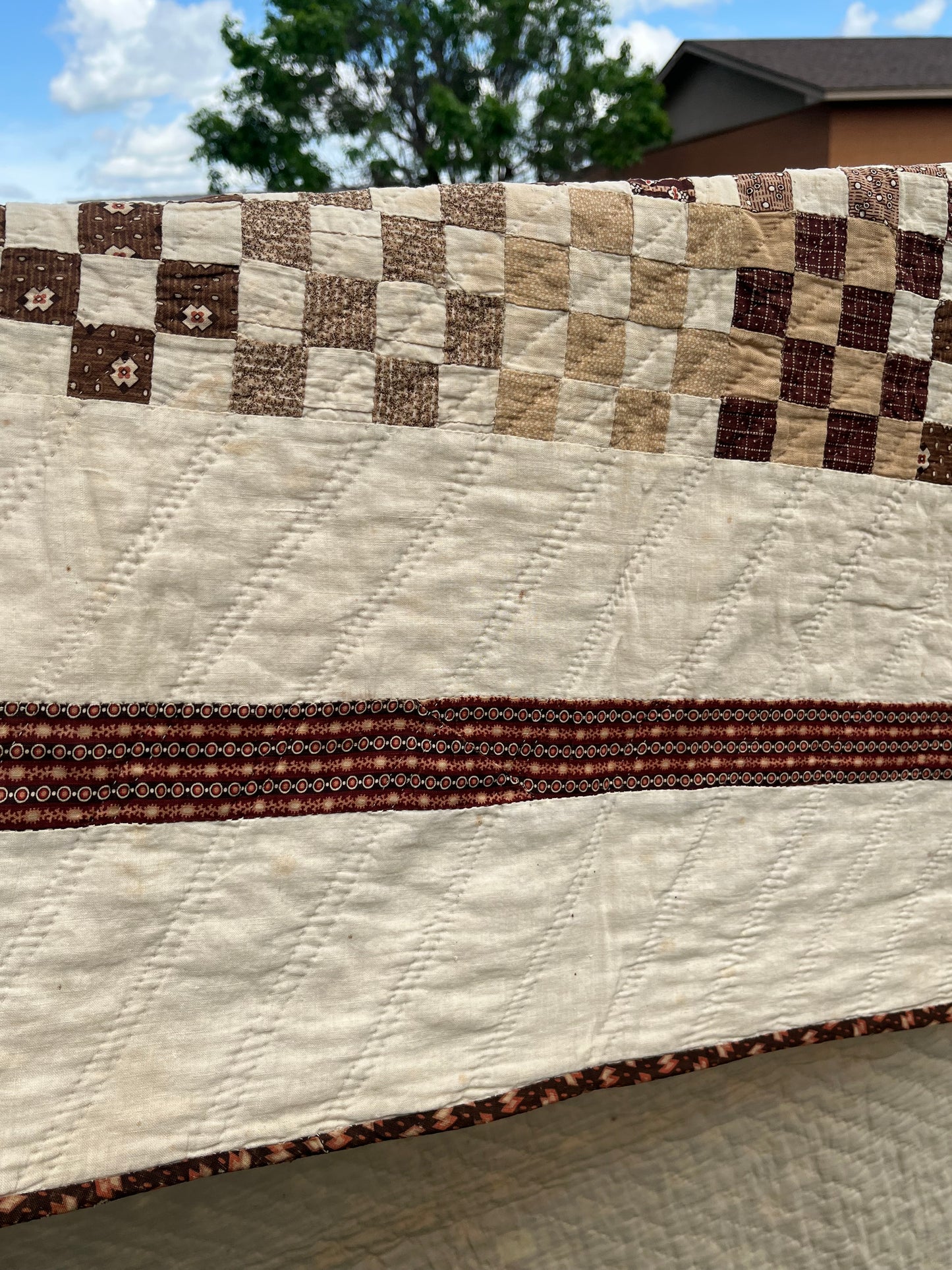 Early Postage  Stamp One Patch Quilt