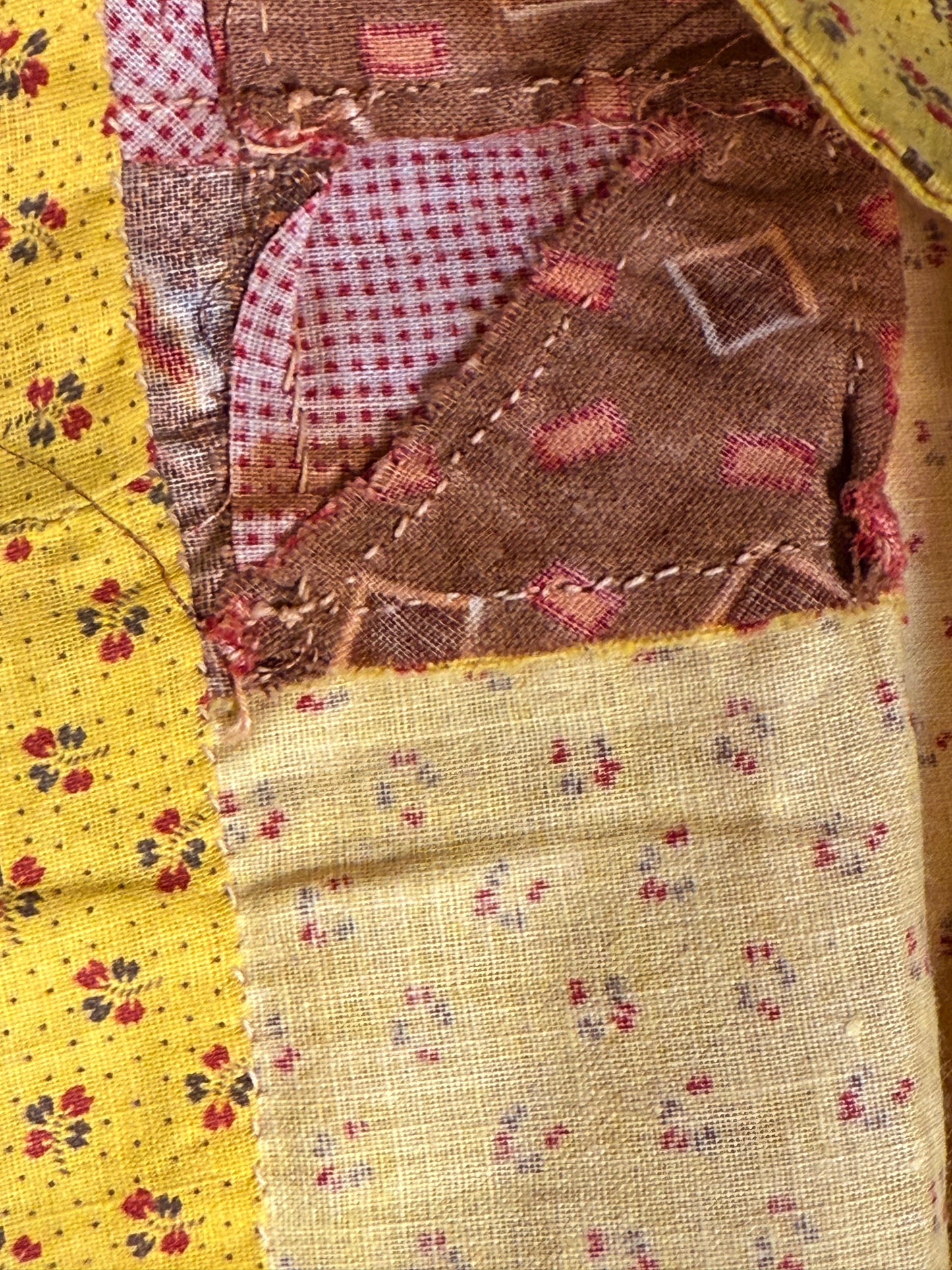 Rare Pair of Antique Patchwork Double X  Pieced Pillowcases
