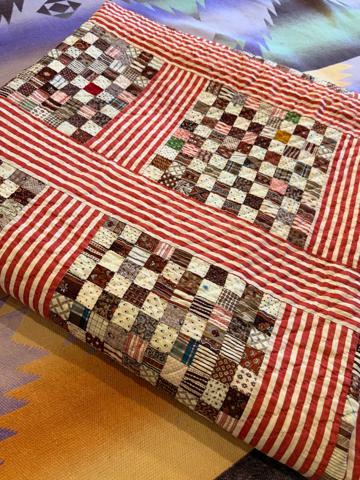 Superb Postage Stamp Patchwork Quilt
