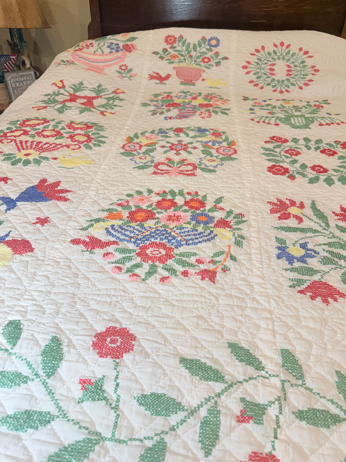 Baltimore Brides Vintage Quilt- Dated 1982 with makers name