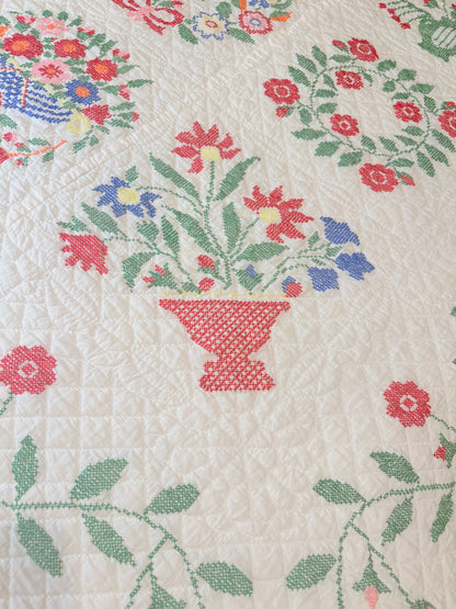 Baltimore Brides Vintage Quilt- Dated 1982 with makers name