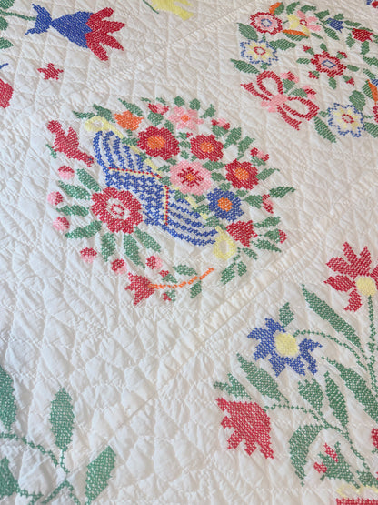 Baltimore Brides Vintage Quilt- Dated 1982 with makers name