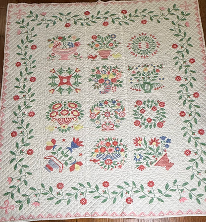 Baltimore Brides Vintage Quilt- Dated 1982 with makers name