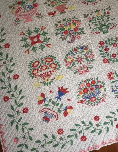 Baltimore Brides Vintage Quilt- Dated 1982 with makers name