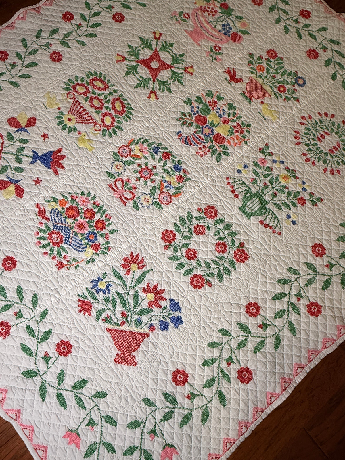 Baltimore Brides Vintage Quilt- Dated 1982 with makers name