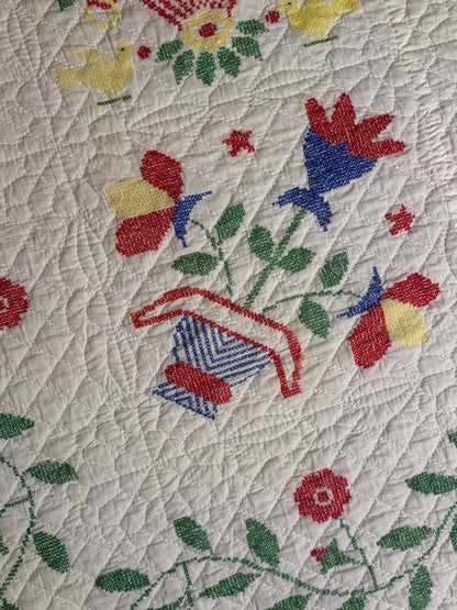 Baltimore Brides Vintage Quilt- Dated 1982 with makers name