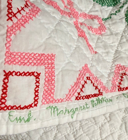 Baltimore Brides Vintage Quilt- Dated 1982 with makers name
