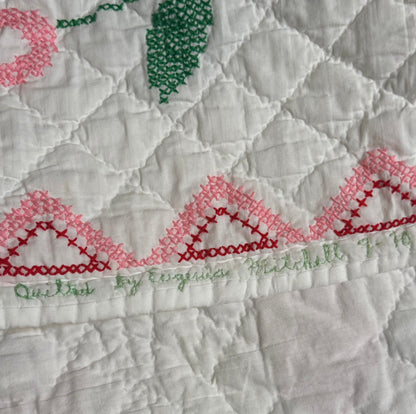 Baltimore Brides Vintage Quilt- Dated 1982 with makers name