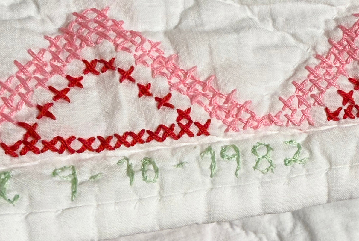 Baltimore Brides Vintage Quilt- Dated 1982 with makers name