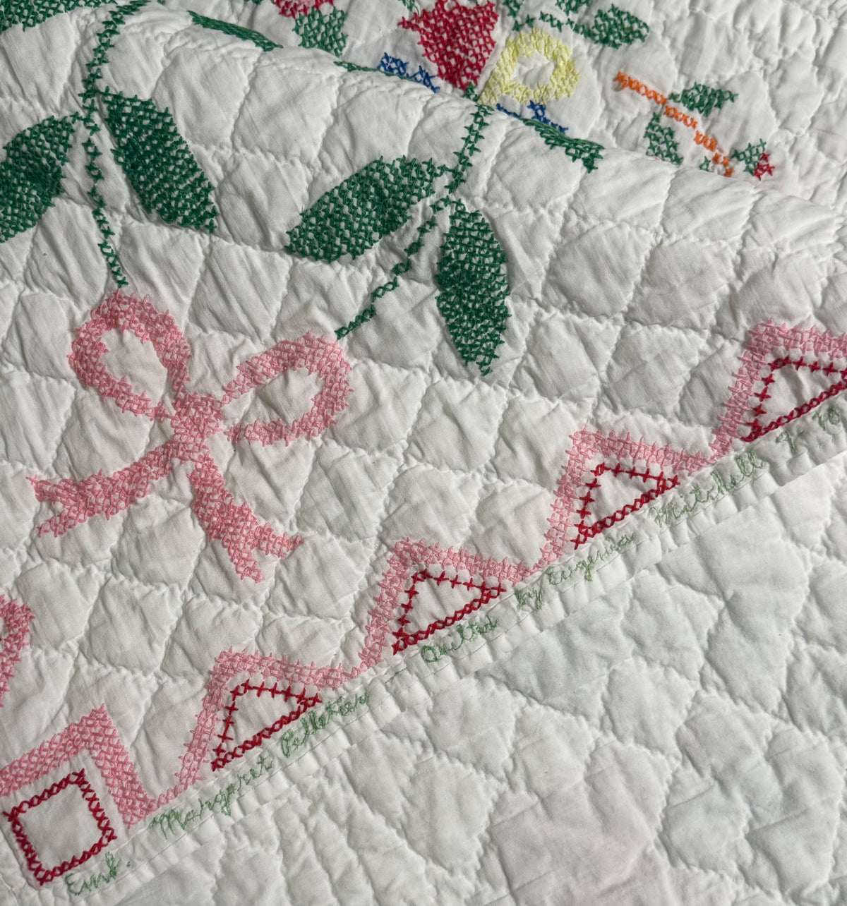Baltimore Brides Vintage Quilt- Dated 1982 with makers name