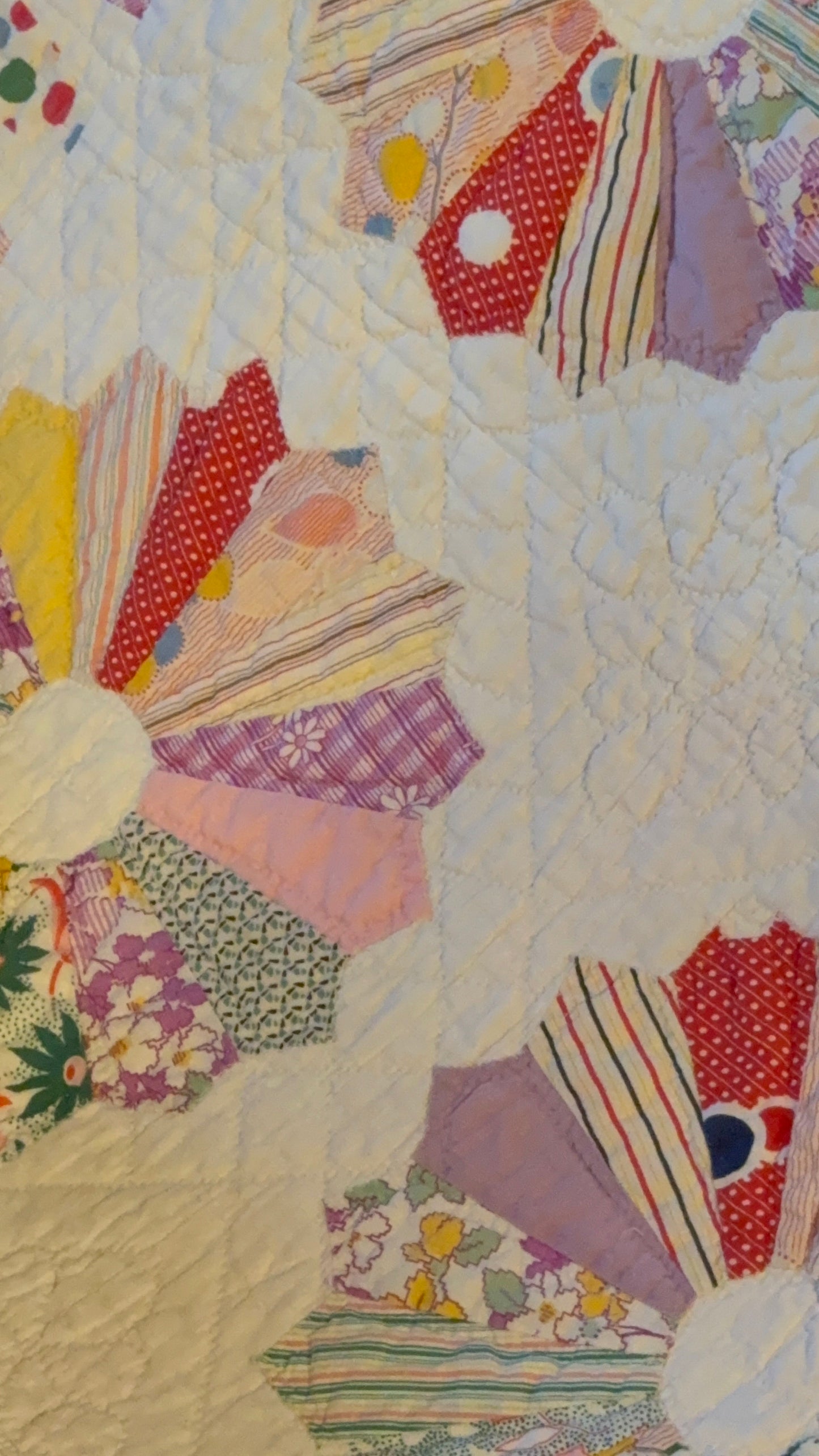 Charming Smaller Fancy Dresden Plate Quilt